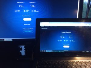 That nice monitor can be plugged right into that laptop, you know.
